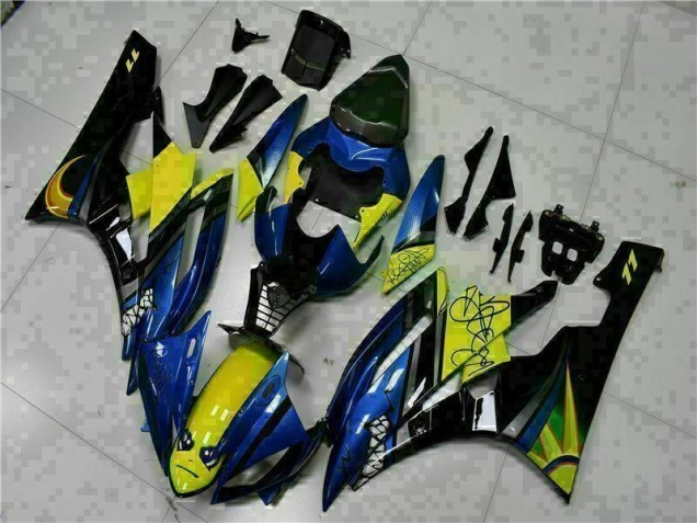Aftermarket Yellow Blue 06-07 Yamaha YZF R6 Motorcycle Fairings Sale Aftermarket Yellow Blue 06-07 Yamaha YZF R6 Motorcycle Fairings Sale