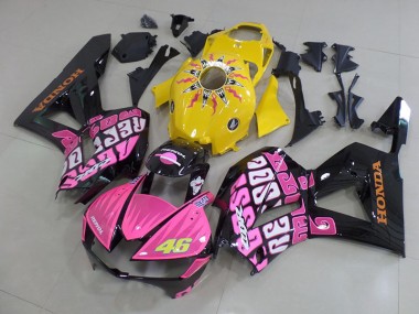 Aftermarket Yellow Pink Rossi 13-19 Honda CBR600RR Motorcycle Fairings Sale