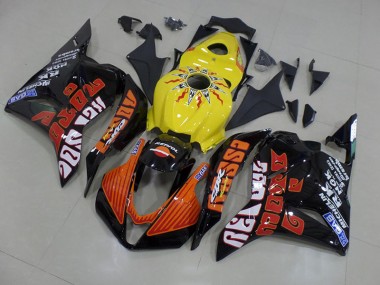 Aftermarket Yellow Rossi Race 09-12 Honda CBR600RR Motorcycle Fairings Sale