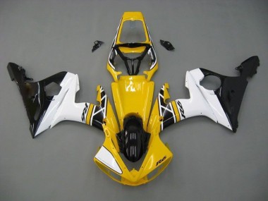 Aftermarket Yellow White Black 03-05 Yamaha YZF R6 Motorcycle Fairings Sale