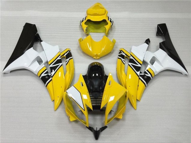 Aftermarket Yellow White Black 06-07 Yamaha YZF R6 Motorcycle Fairings Sale Aftermarket Yellow White Black 06-07 Yamaha YZF R6 Motorcycle Fairings Sale