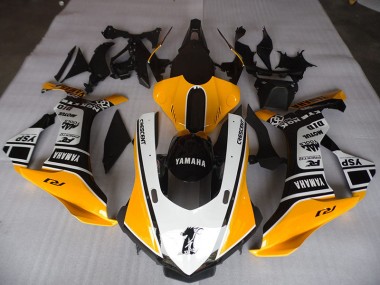 Aftermarket Yellow White Black 15-19 Yamaha YZF R1 Motorcycle Fairings Sale